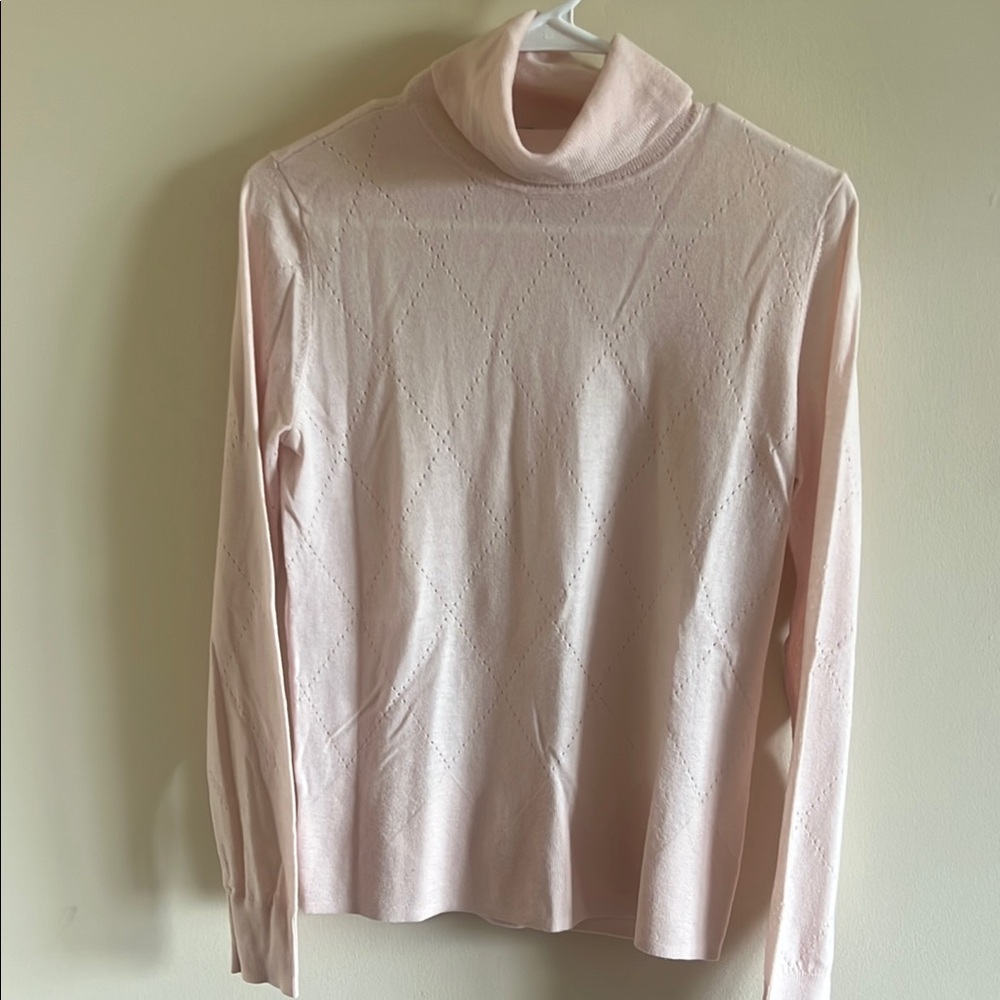Worth Light Pink Cowl Neck Sweater